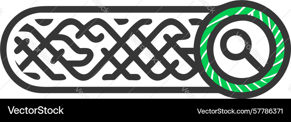 Intricate pattern search bar icon design vector image