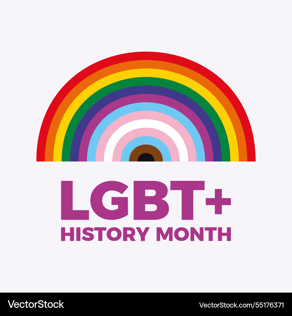 Lgbt history month poster Royalty Free Vector Image