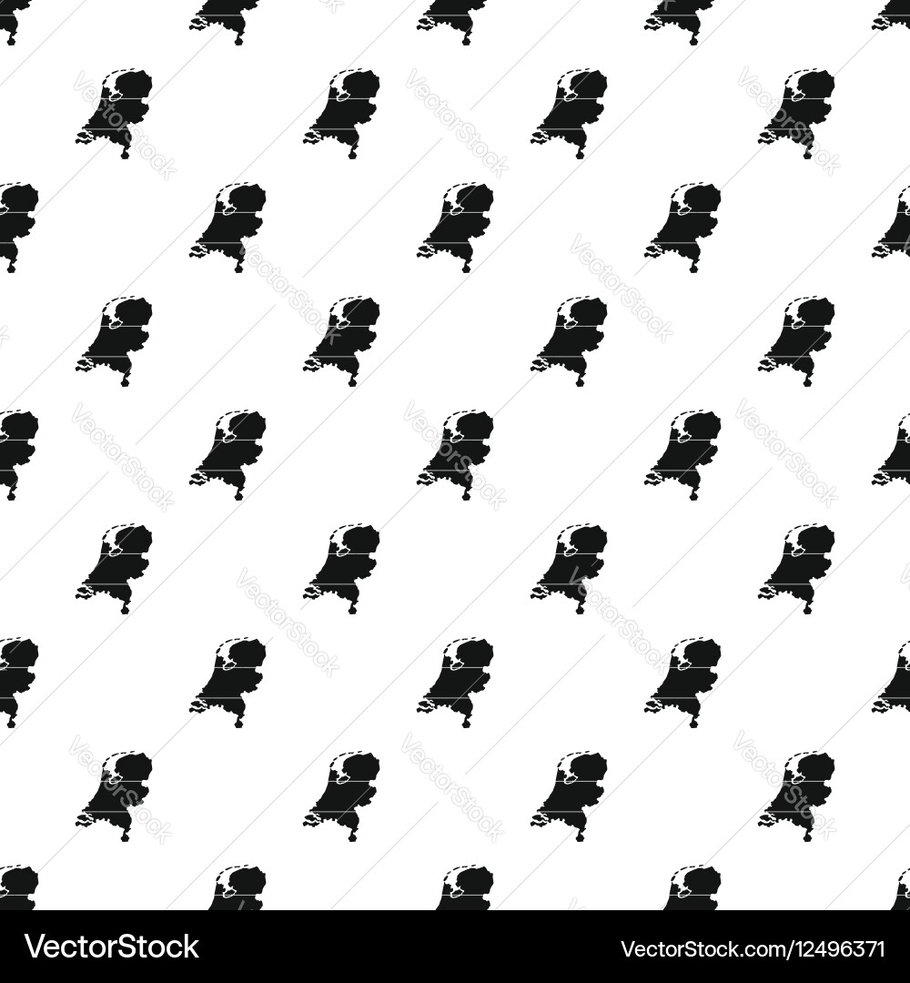 Map of holland pattern simple style Vector Image