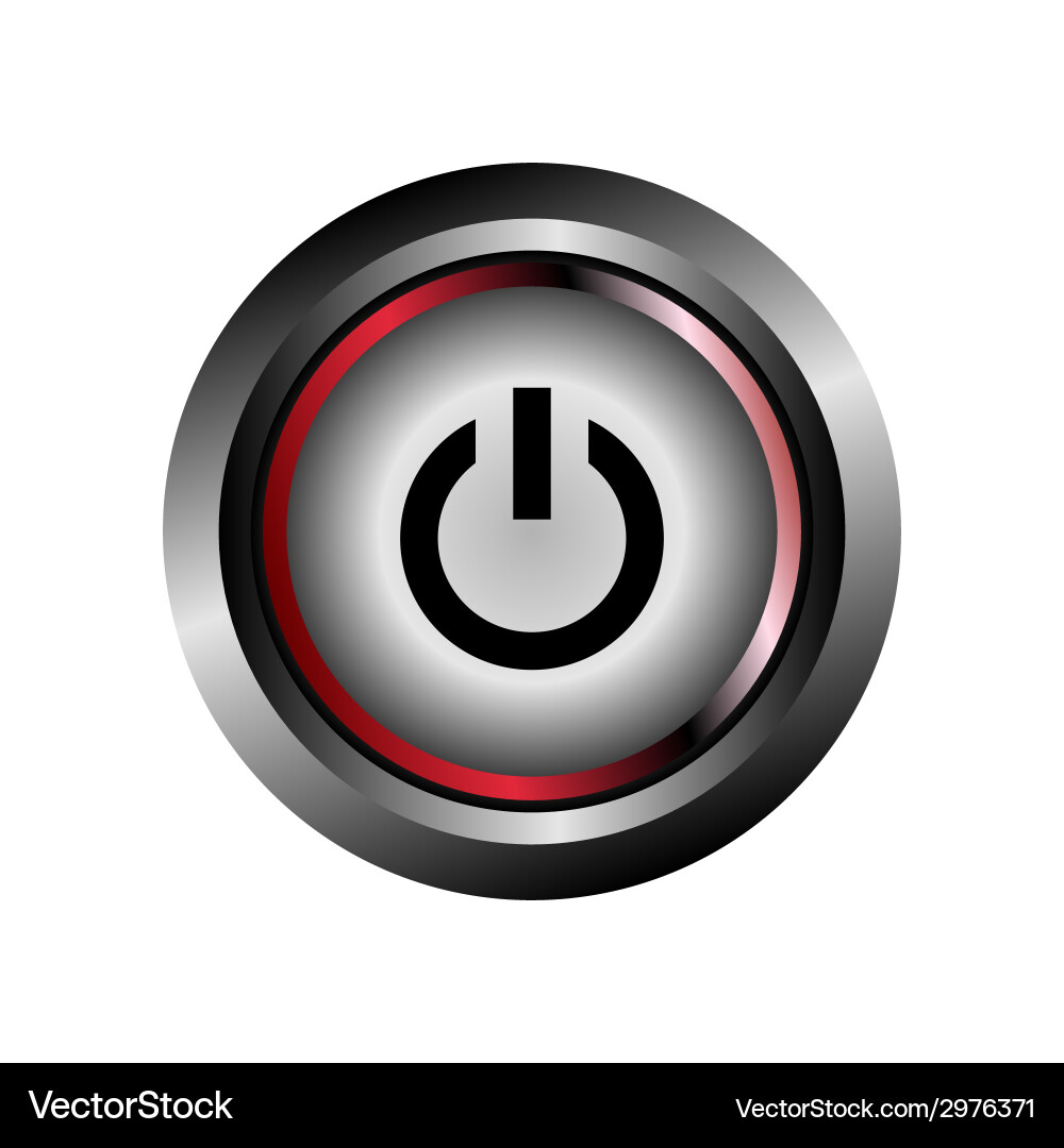 Power off icon button Royalty Free Vector Image