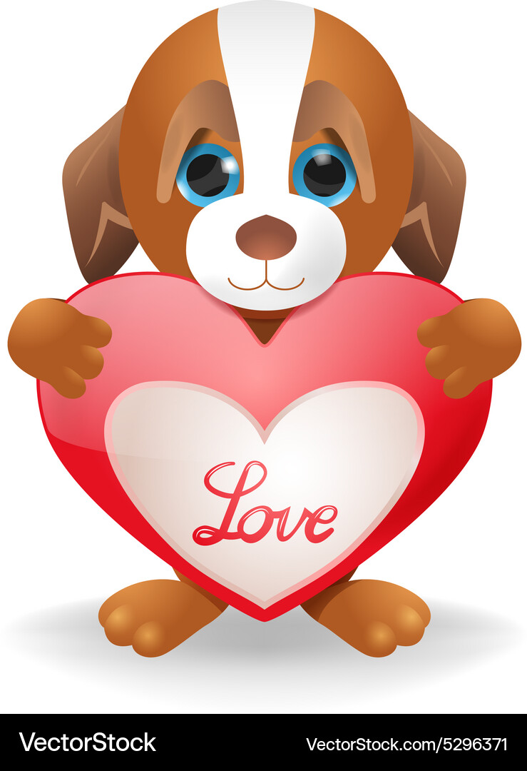 Puppy love (5296371) – Royalty-Free Vector | VectorStock