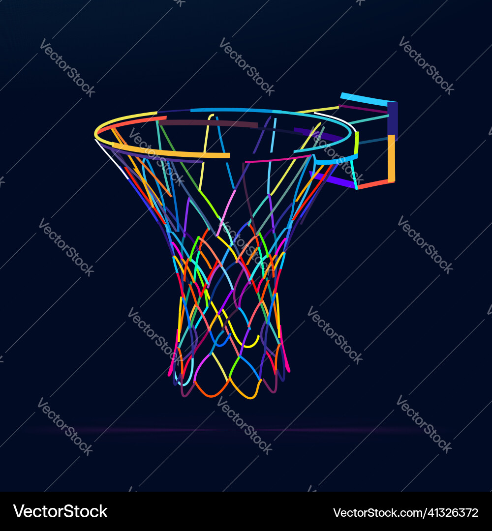 Abstract basketball hoop basket from Abstract basketball hoop basket from vector image