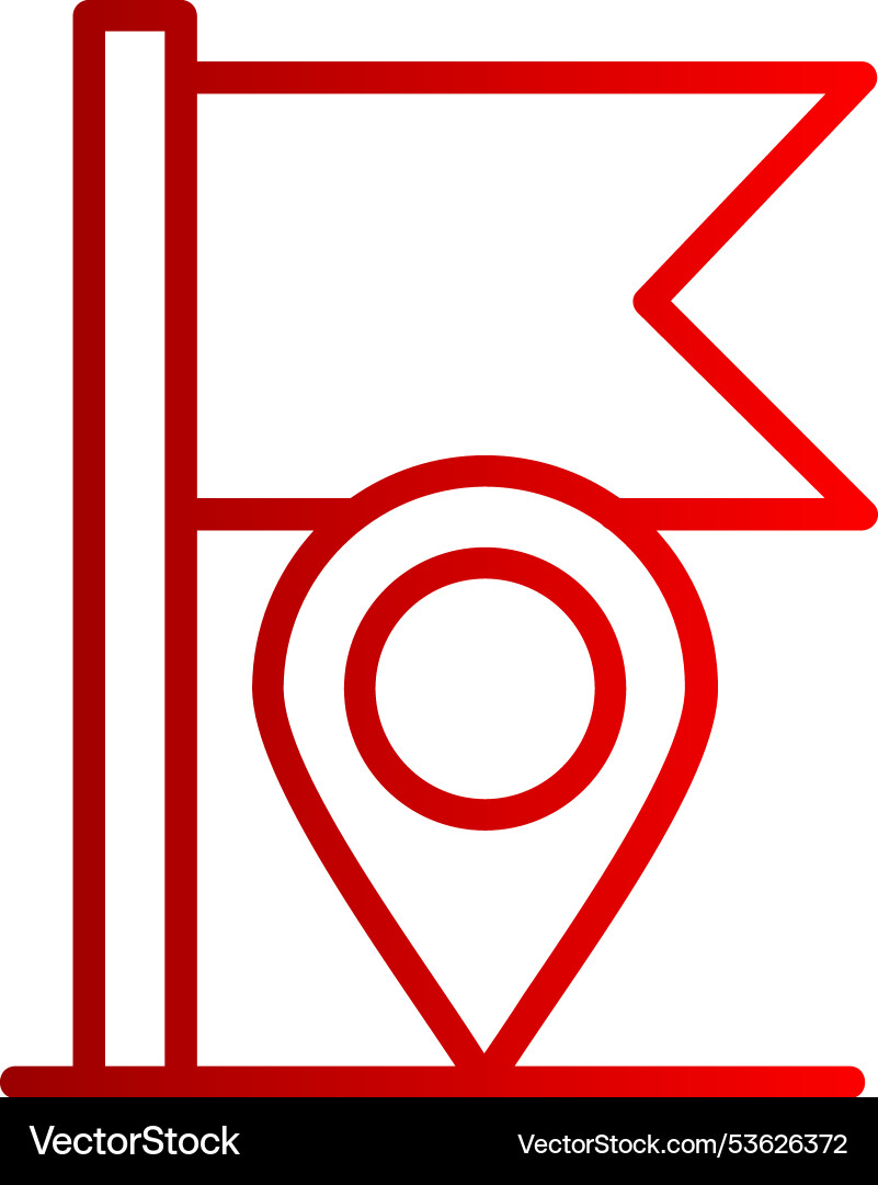 Checkpoint line gradient icon Vector Image