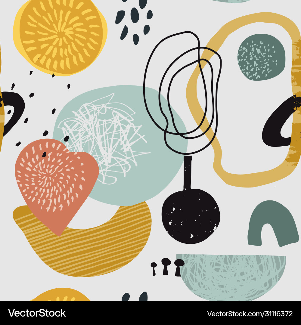 Colorful collage contemporary seamless Colorful collage contemporary seamless vector image