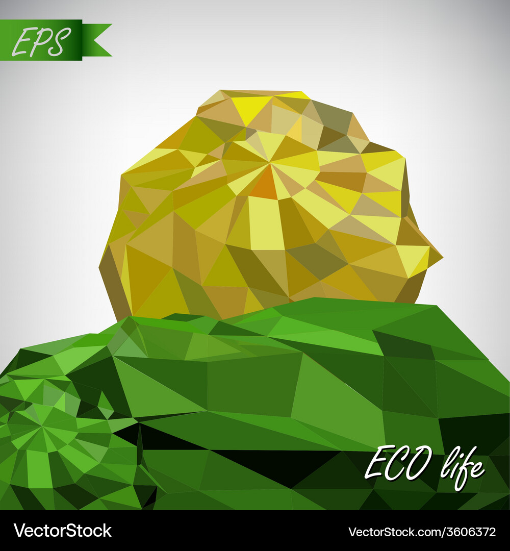 Conceptual polygonal tree abstract Vector Image