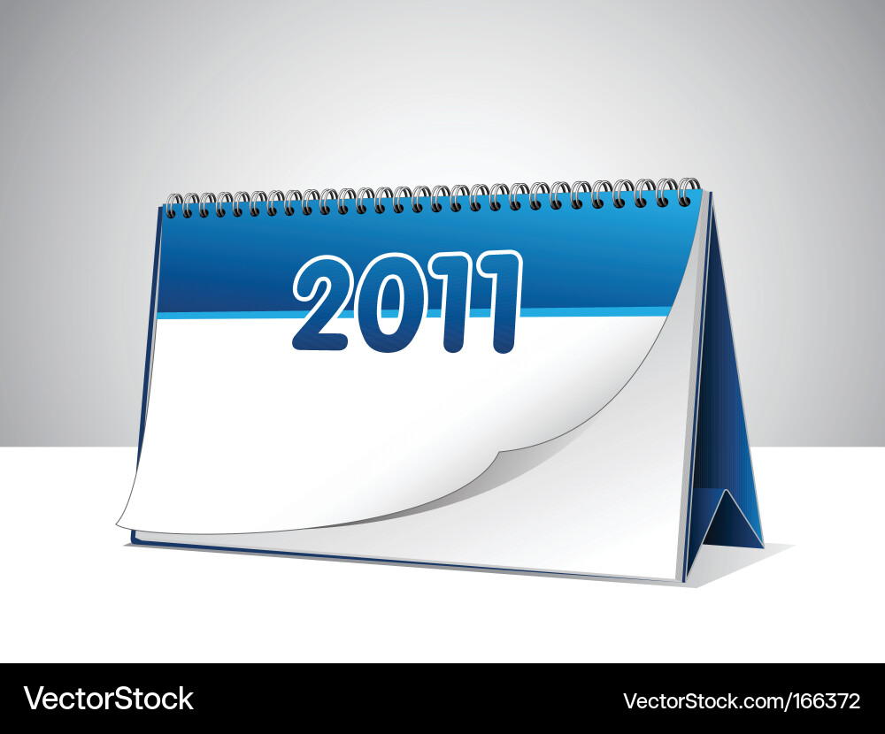 Modern Calendar Display Vector Image