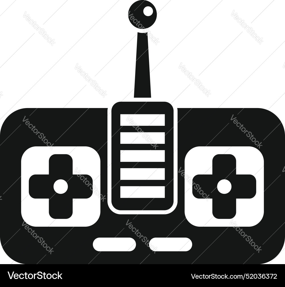 Radio control toy with antenna using cross buttons Vector Image