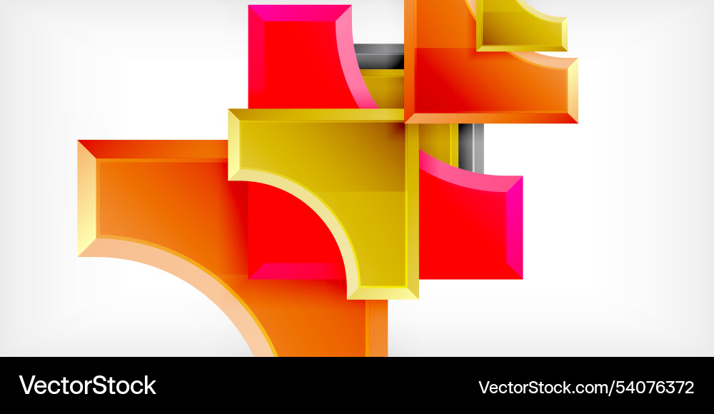 Square arrow shapes with round elements Vector Image