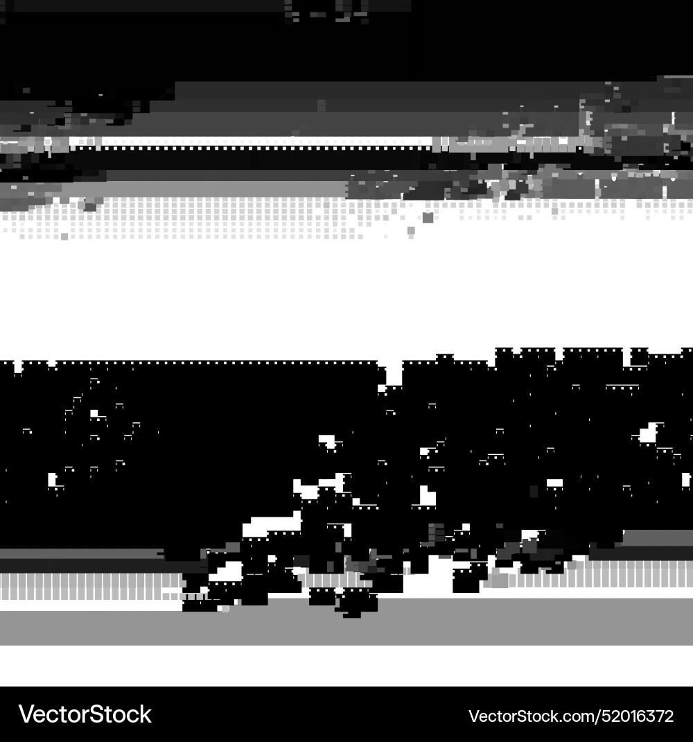 Trendy glitch pattern on dark background abstract Trendy glitch pattern on dark background abstract vector image