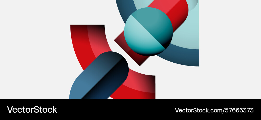 Abstract geometric shapes overlap creating Vector Image