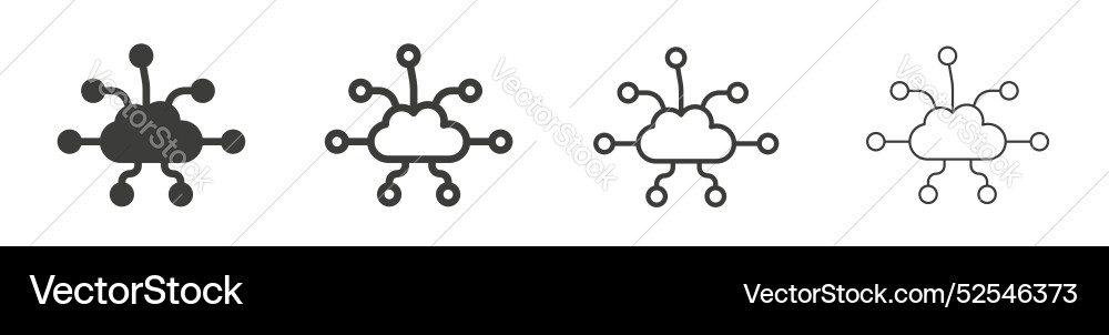 Edge computing icon set on white background Edge computing icon set on white background vector image
