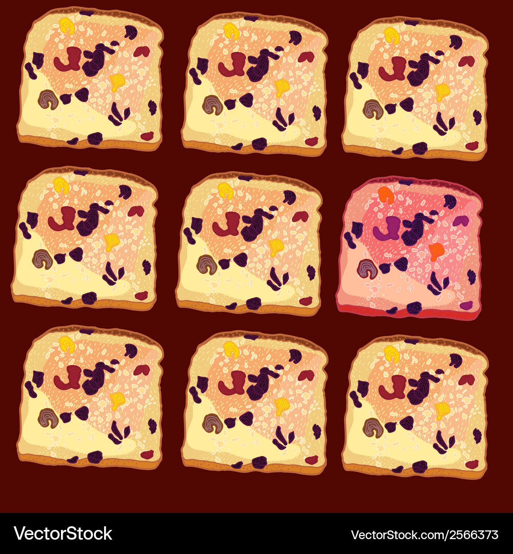 Seamless pattern slices of bread Vector Image