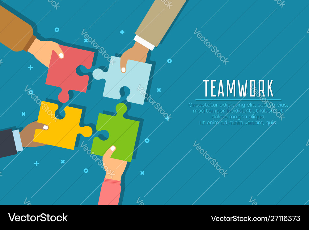 Teamwork concept Royalty Free Vector Image - VectorStock