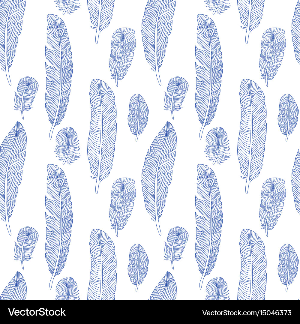 Vintage Feather Muster Vektorbild