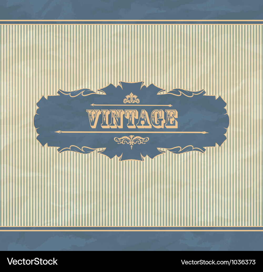 Vintage Retro Background with Frame vector image