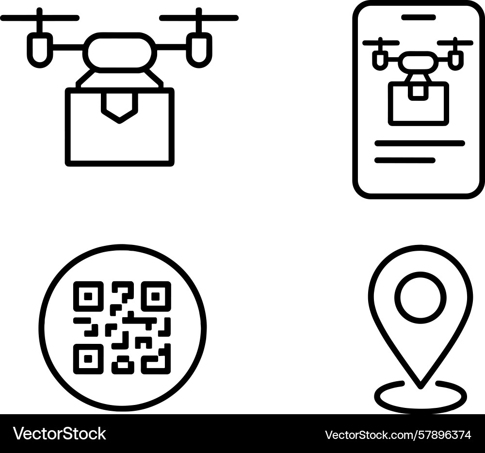 Delivery systems using drones and technology Delivery systems using drones and technology vector image