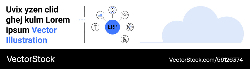 Erp system integration with cloud storage Erp system integration with cloud storage Vector Image