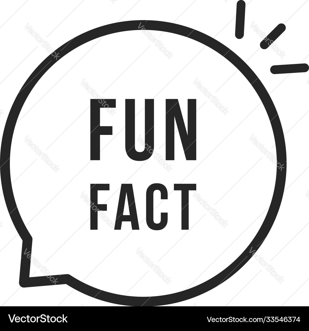 Fun fact thin line black bubble Fun fact thin line black bubble vector image