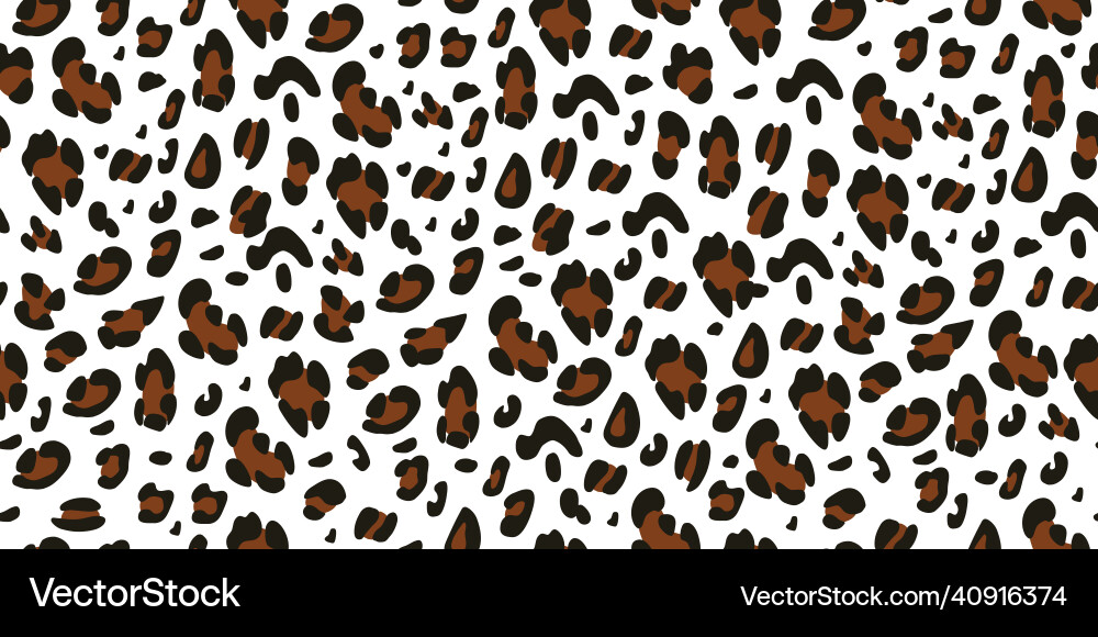 Leopard seamless pattern on a white background Leopard seamless pattern on a white background vector image