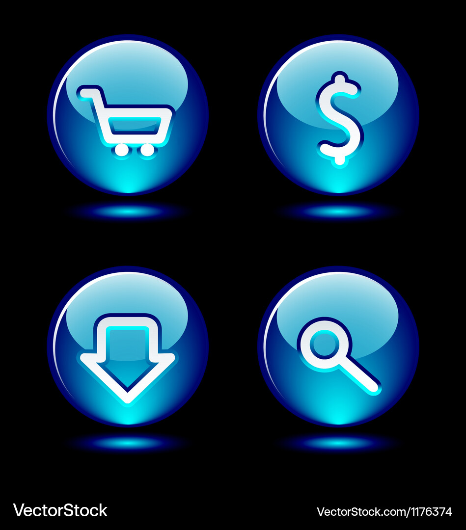 Ring buttons set Vector Image