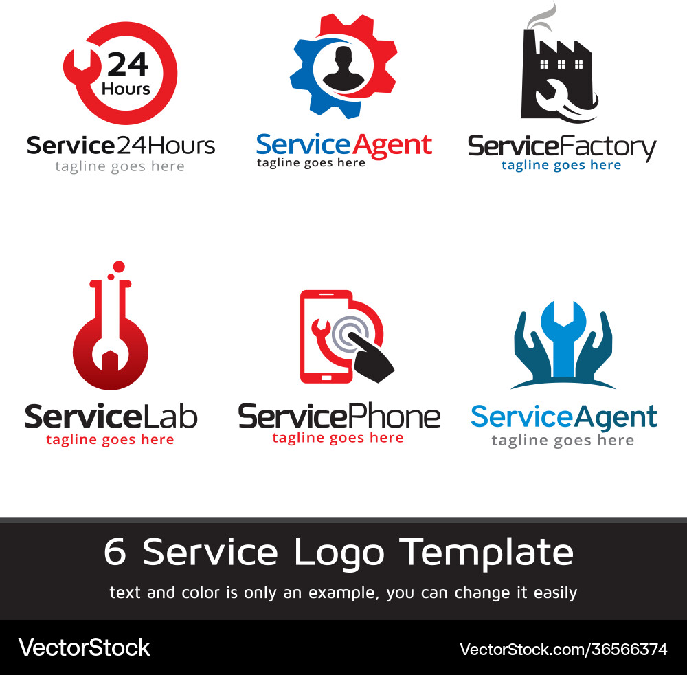 Service logo template Vector Image