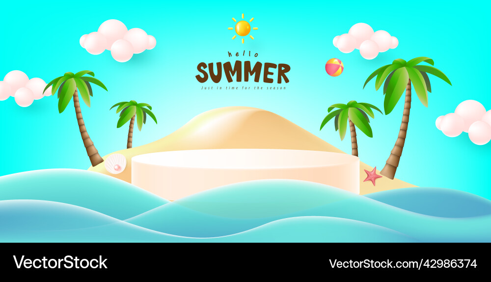 Sommerposter Banner Vorlage für Promotion Sommerposter Banner Vorlage für Promotion vektorbild
