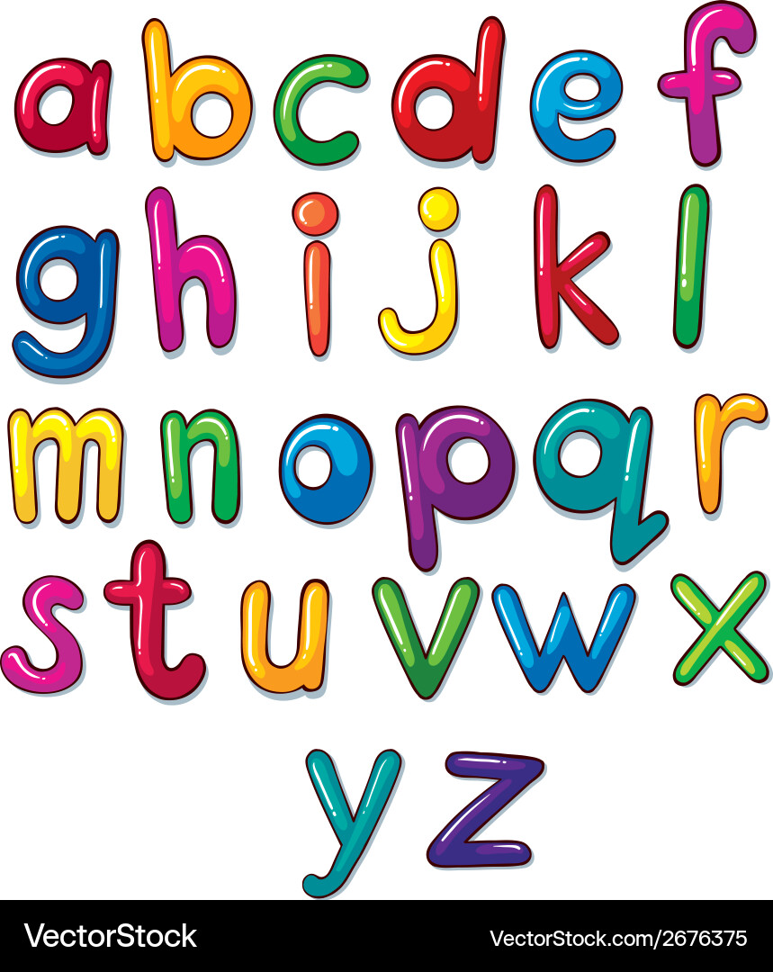 Colorful Alphabet Letter Artwork Vector Image