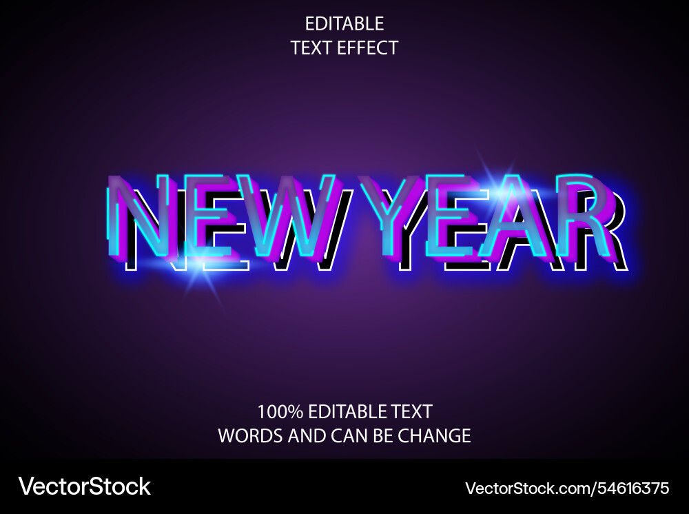 Editable text effect 3d emboss modern style Editable text effect 3d emboss modern style Vector Image