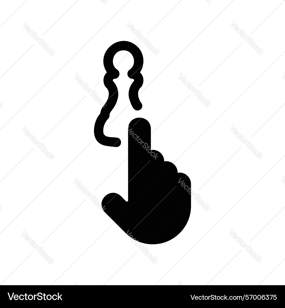 Hand with index finger pointing to a chess pawn vector image