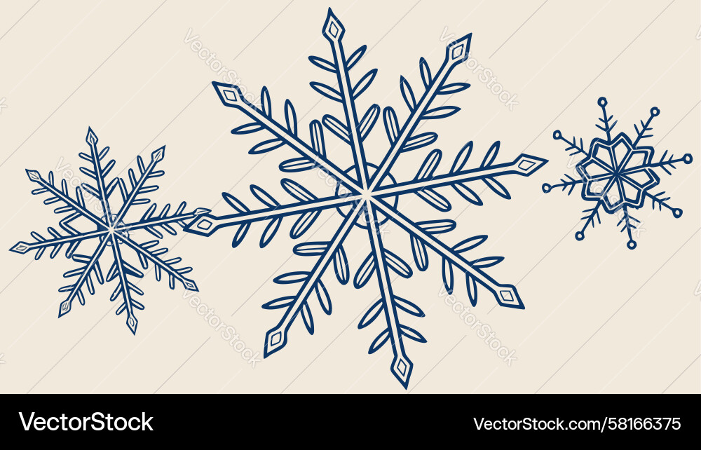 Snowflake Border Pattern Vector Image