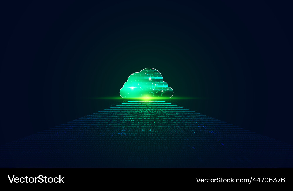 Abstract cloud technology with big data Abstract cloud technology with big data vector image