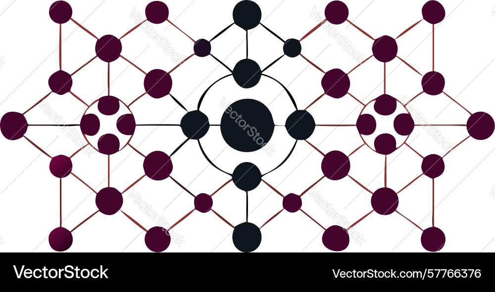 Abstract connected dots network pattern design vector image