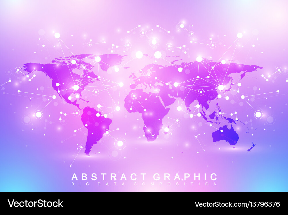 Abstract Data Network vector image