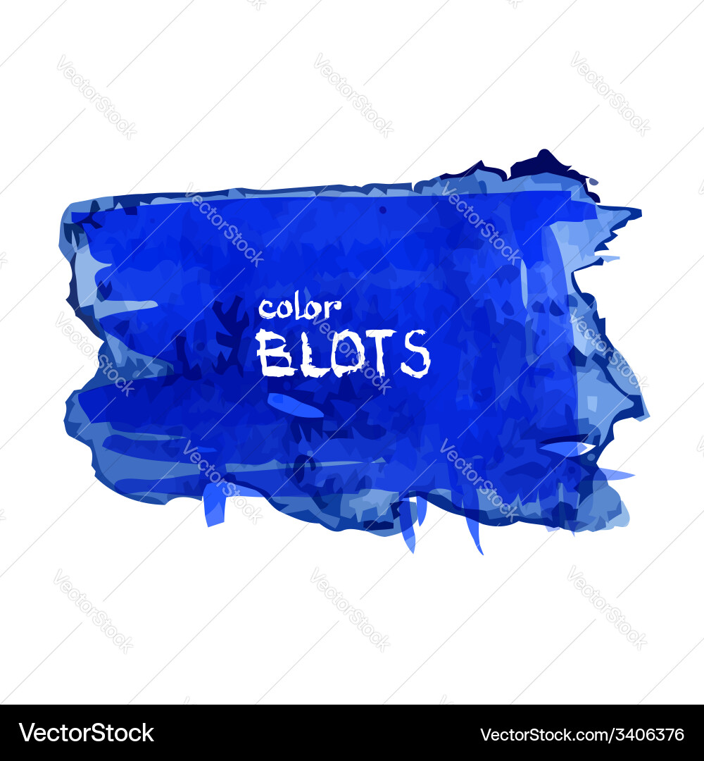 Blue Watercolor Stain vector image