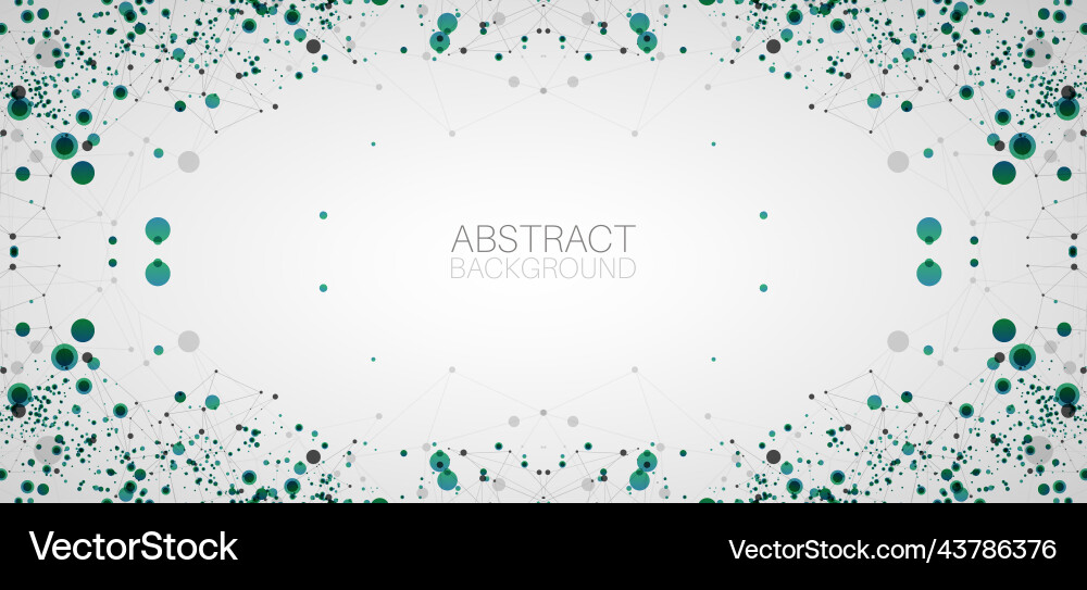 Connected Science Network Background vector image