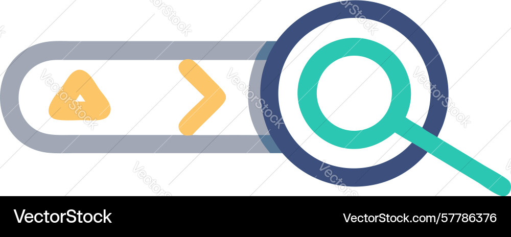 Debugging and solution search icon design vector image