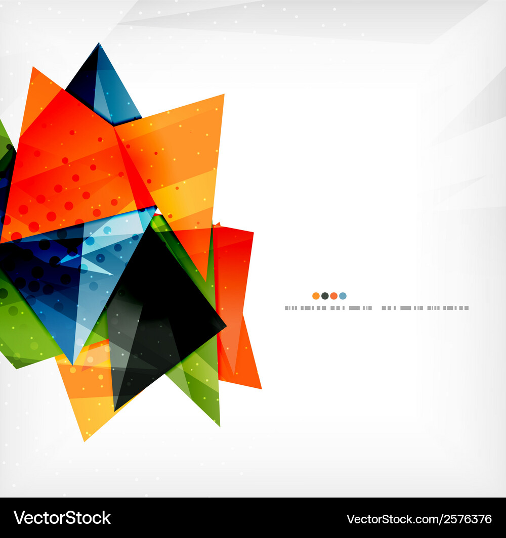 Modern 3d glossy overlapping triangles Vector Image