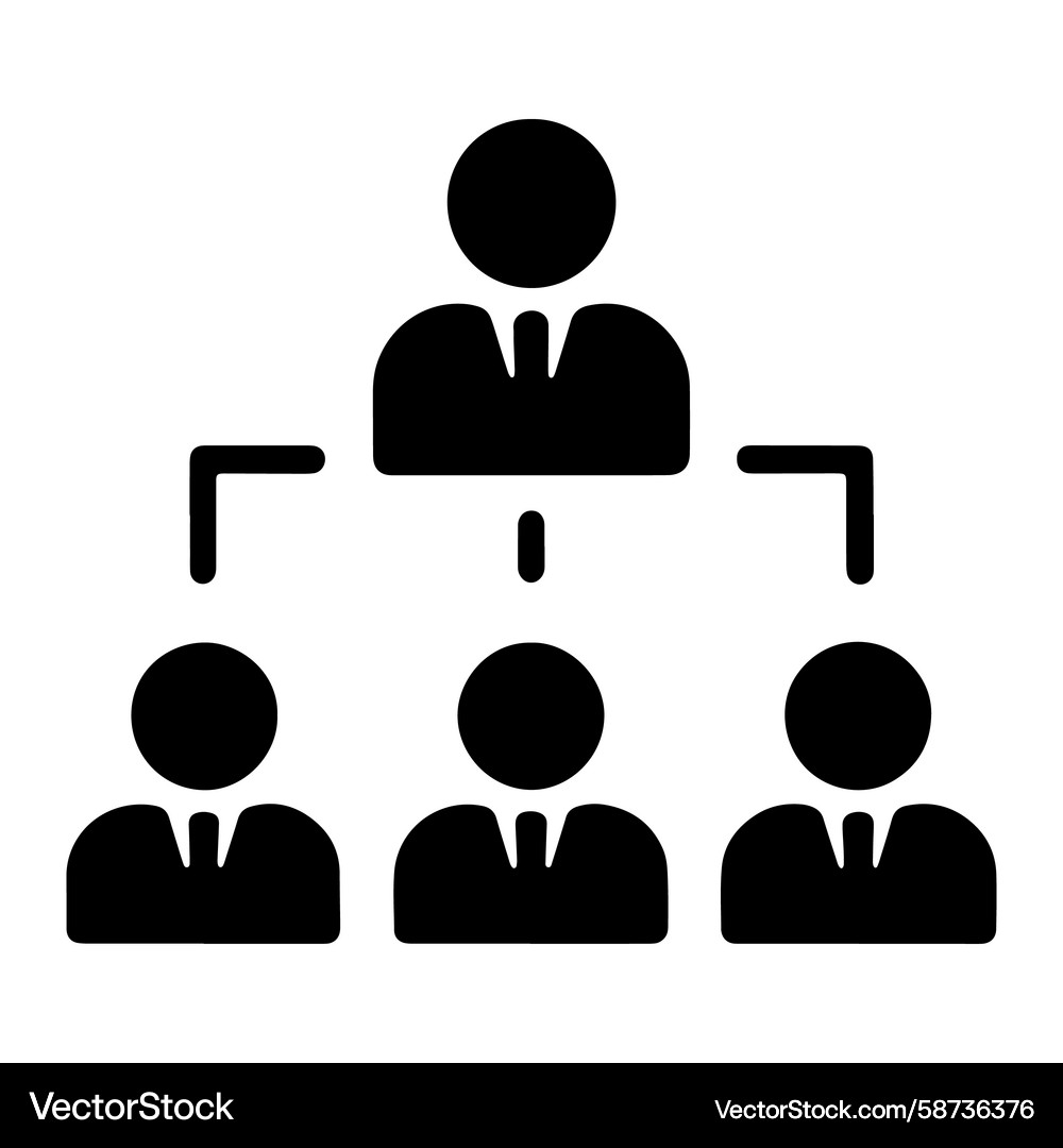 Organizational Chart Hierarchy Diagram Vector Image