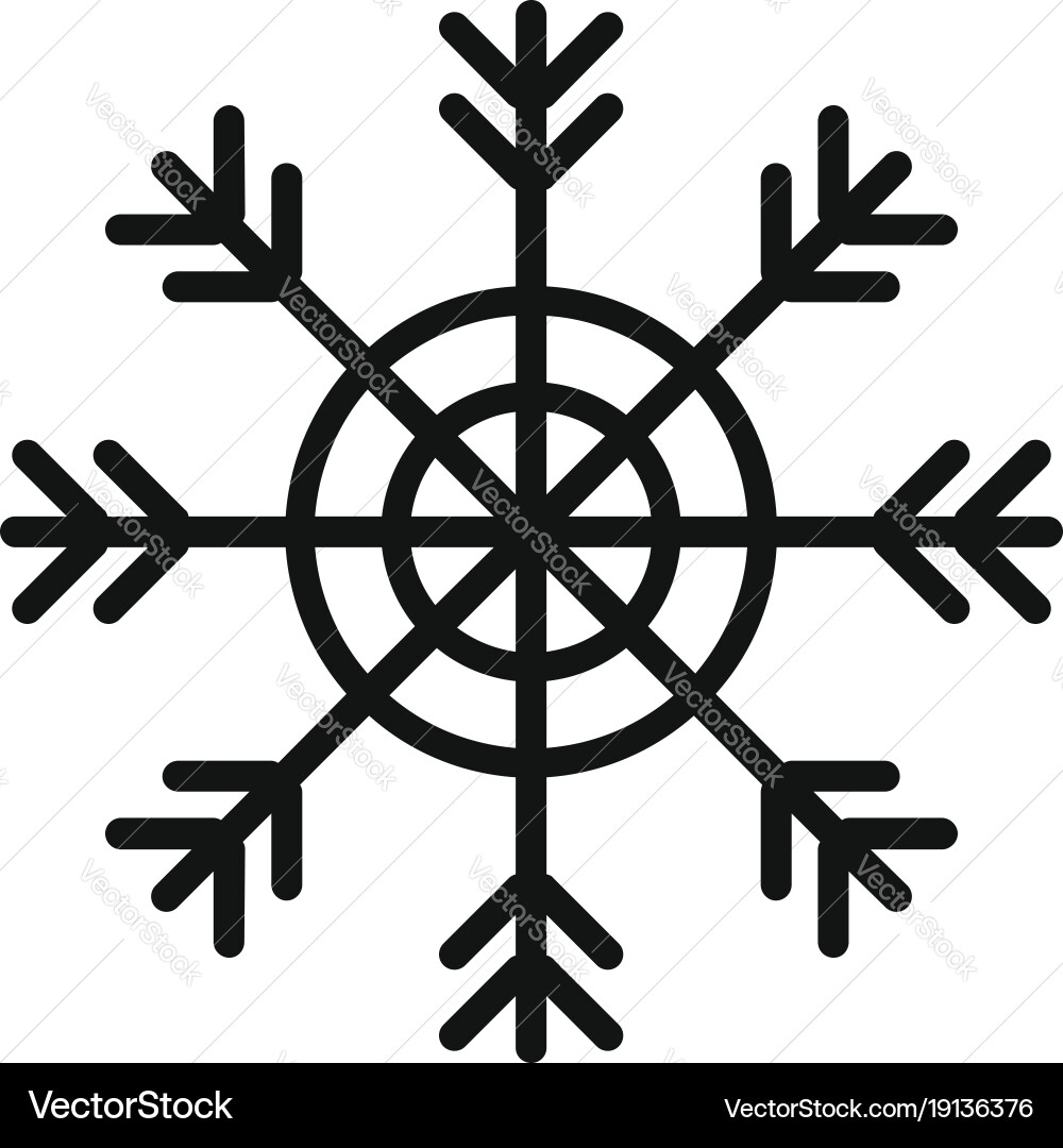 Snowflake icon simple black style Vector Image
