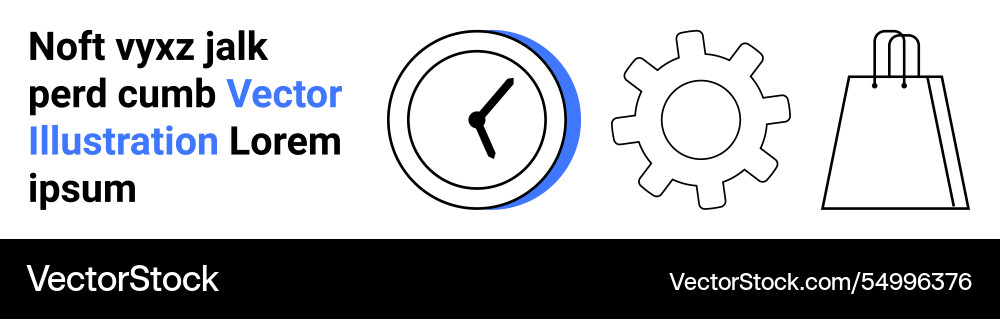 Uhrwerk und Einkaufstasche Icons Uhrwerk und Einkaufstasche Icons vektorbild