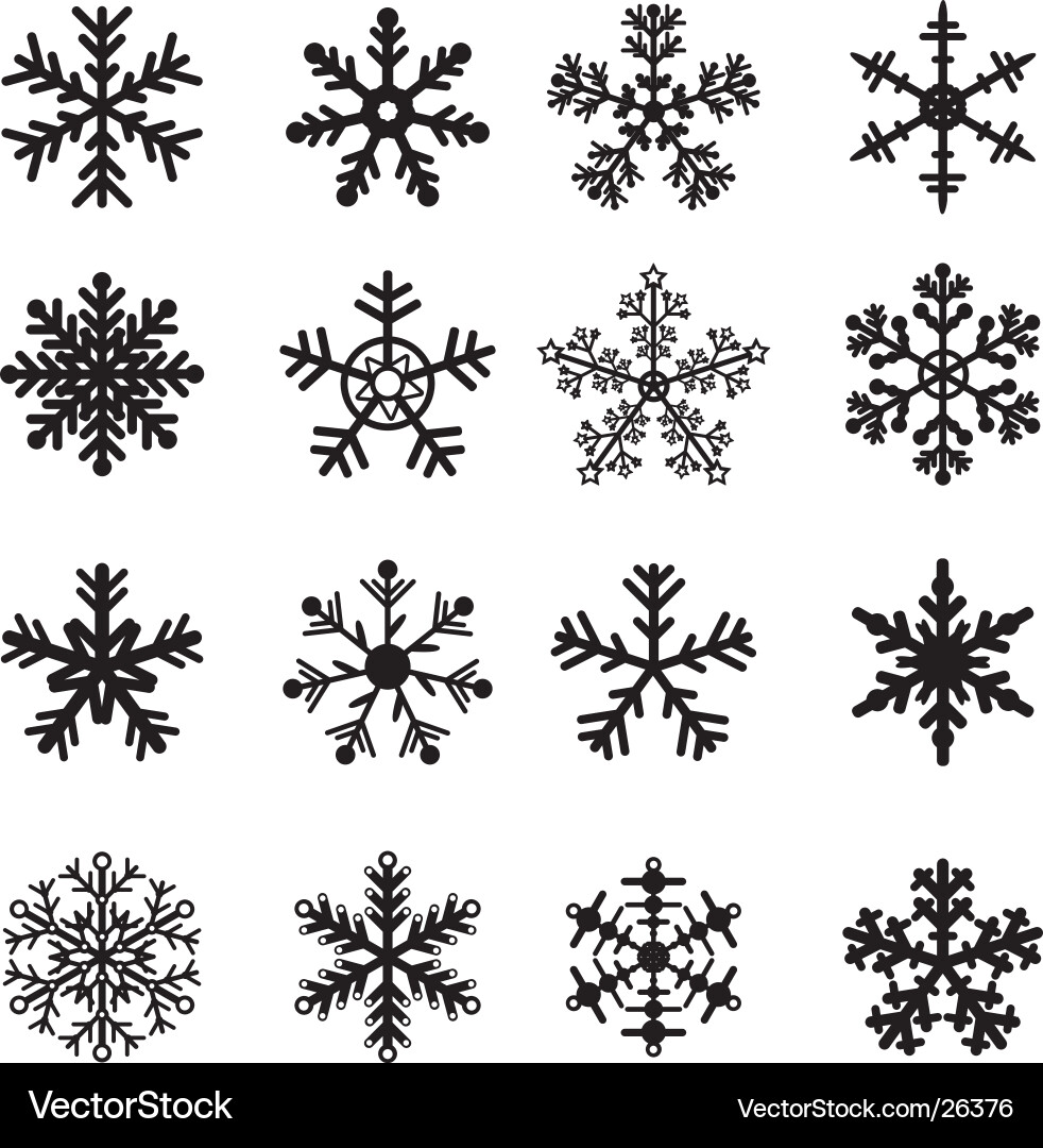 Winter Snowflake Pattern vector image