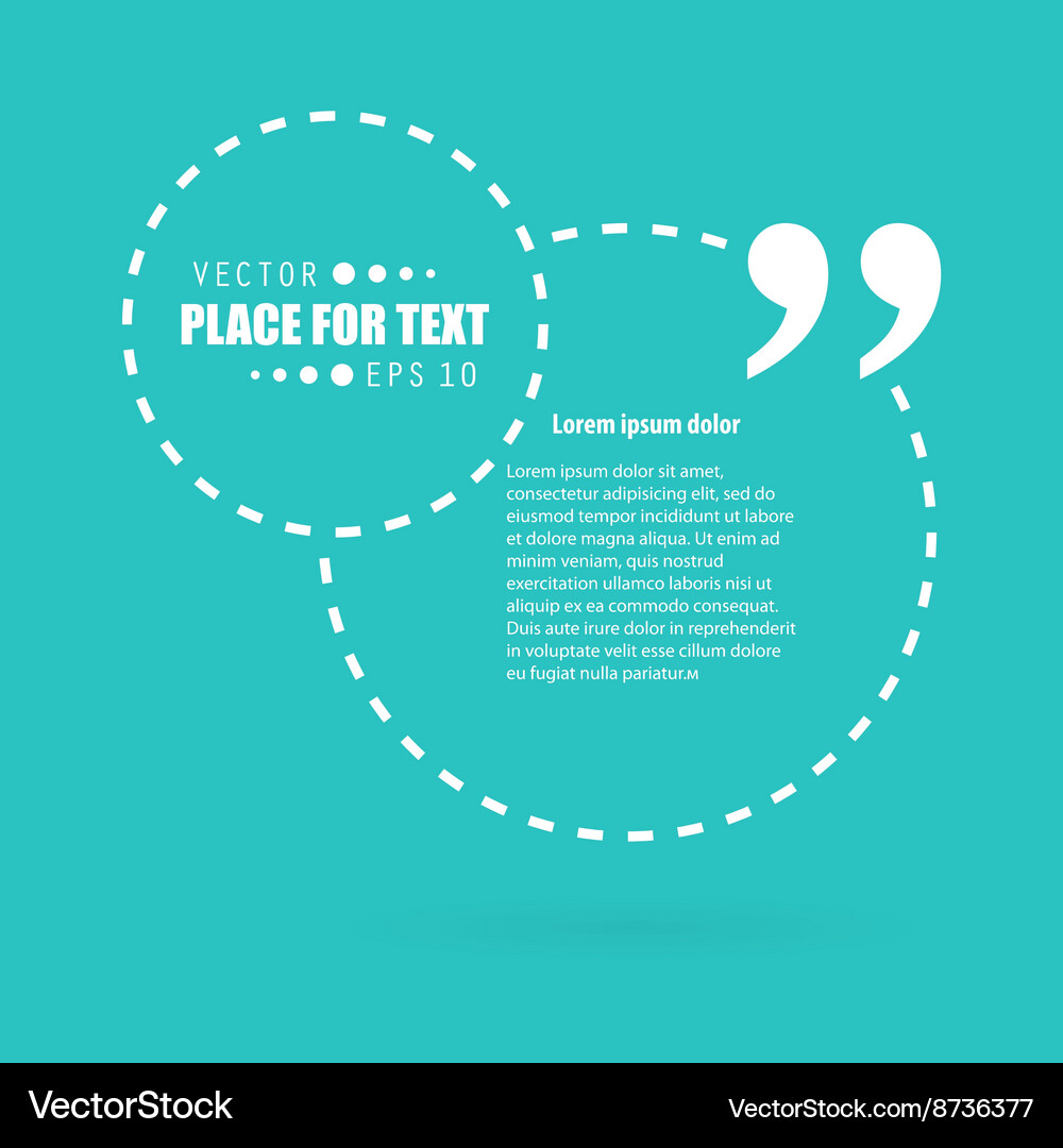 Abstract concept empty speech square quote Vector Image