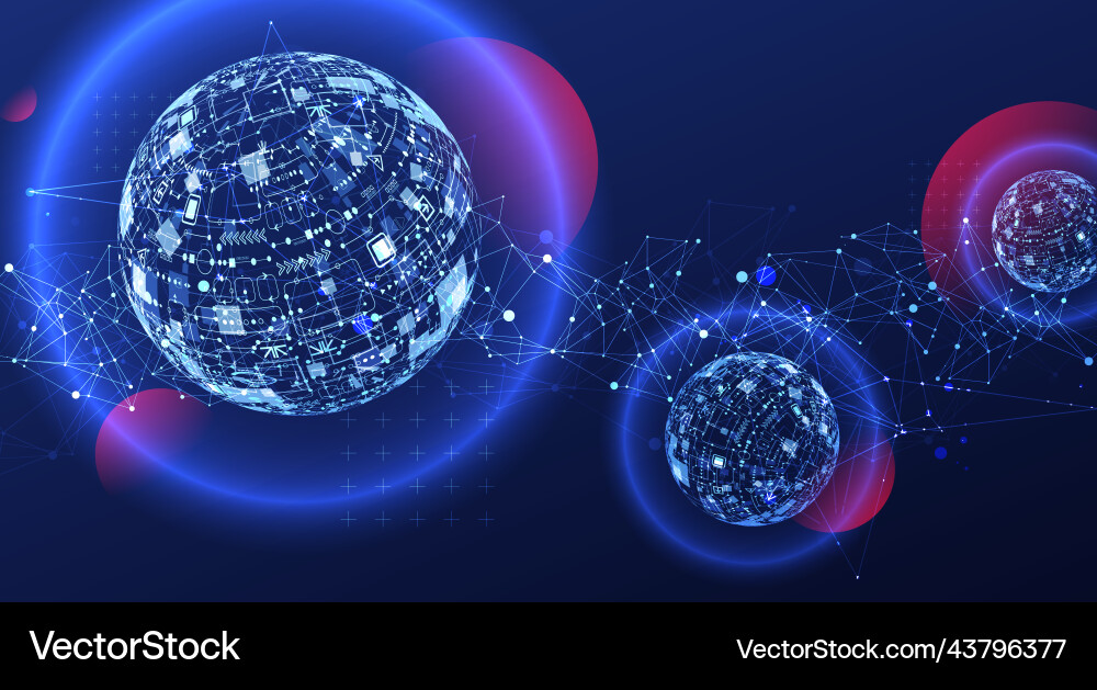 Abstract Technology Network Background vector image