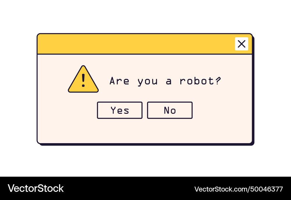 Computer dialog window in retro nostalgic style vector image