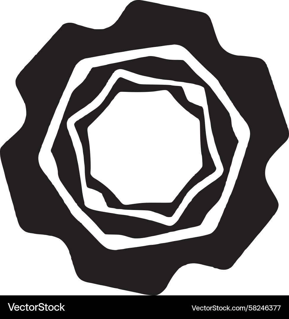 Minimalist Nested Gears Vector Image