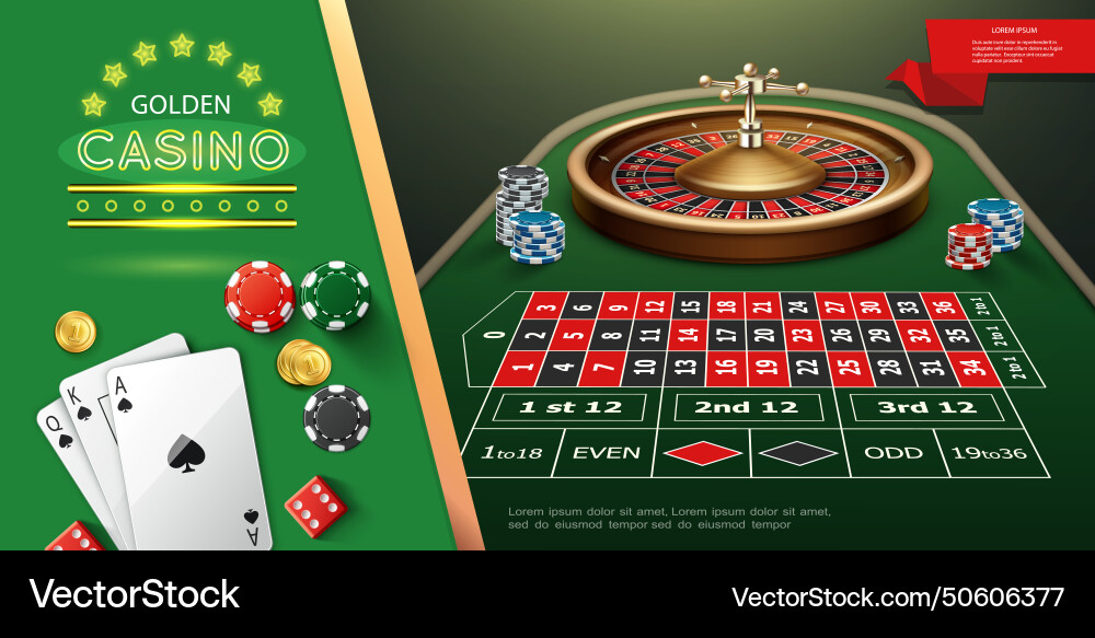 Realistic casino roulette template vector image