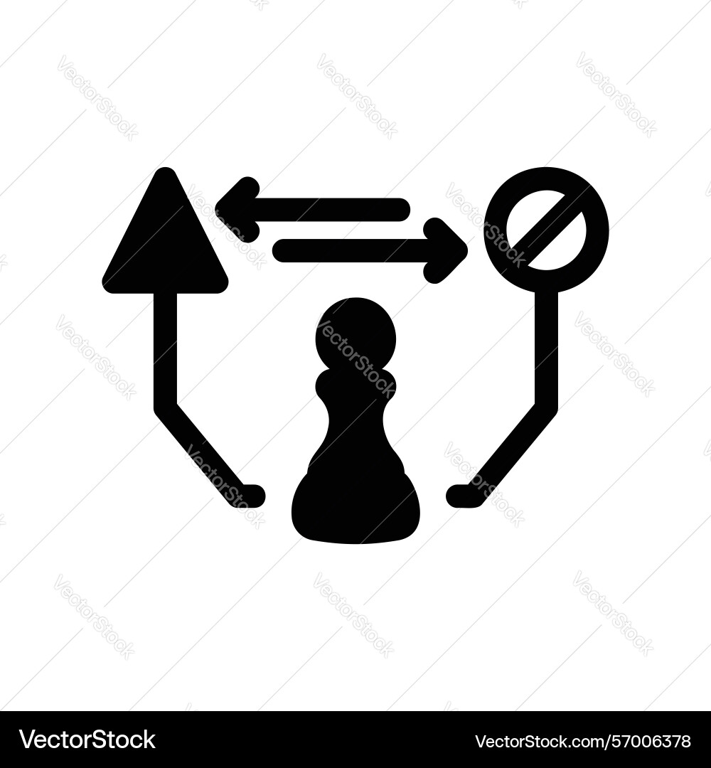 Abstract icon of chess move analysis and strategy Vector Image