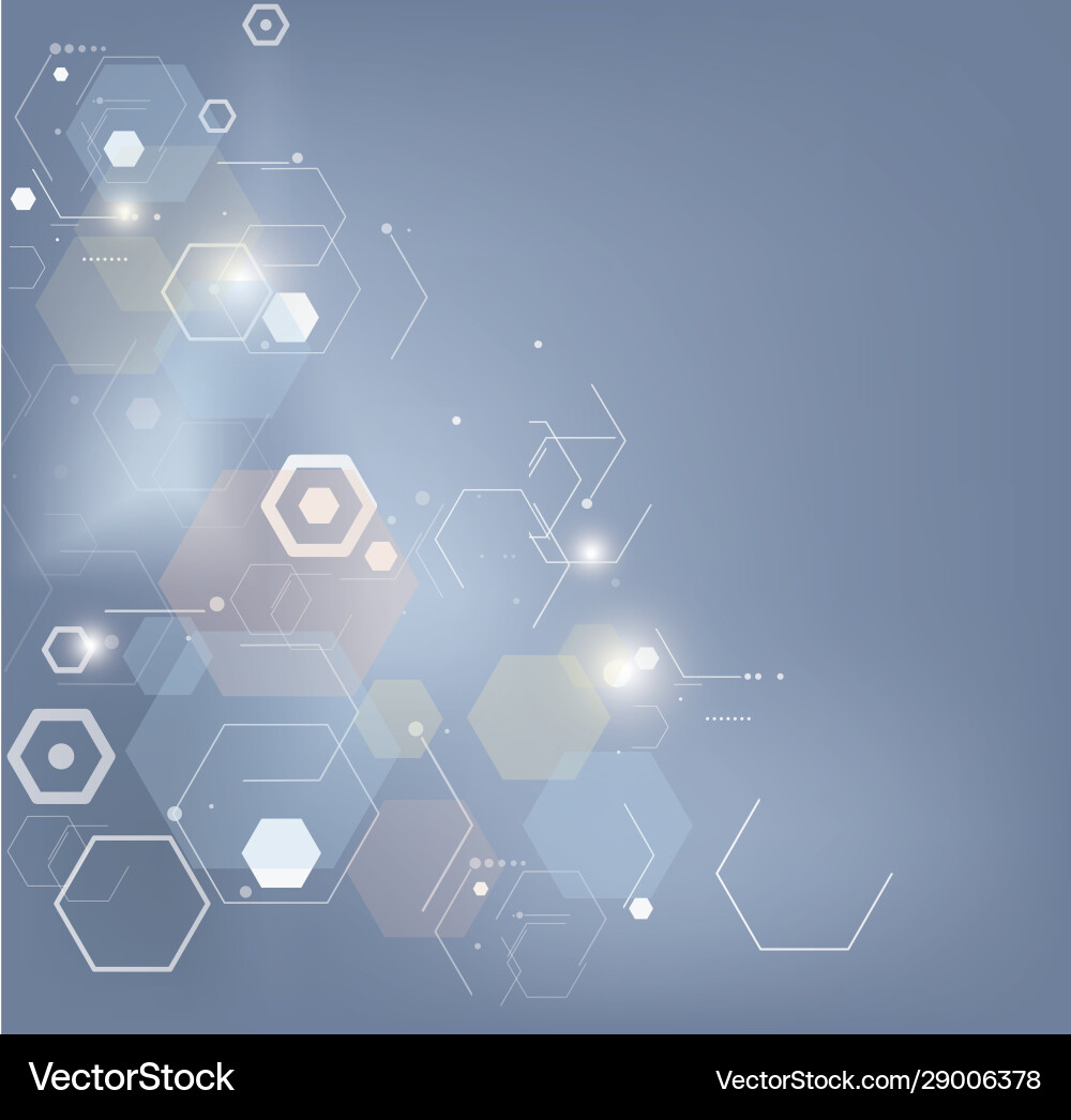 Abstract particles connection vector image
