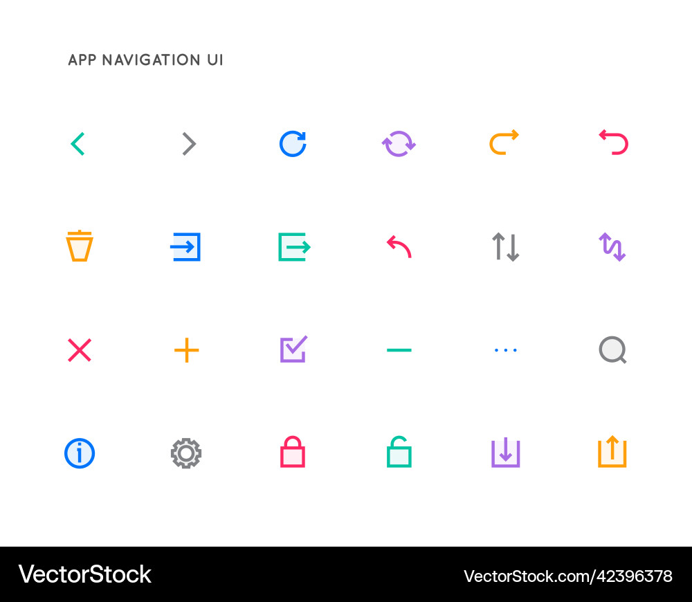 App-Steuersystem Benutzeroberfläche ui icon set App-Steuersystem Benutzeroberfläche ui icon set vektorbild