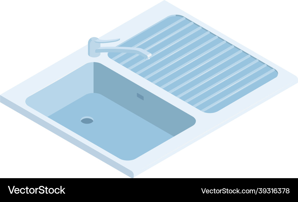 Isometric kitchen sink Isometric kitchen sink vector image